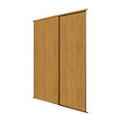 Spacepro Classic 2-Door Sliding Wardrobe Door Kit Oak Frame Oak Panel 1489mm x 2260mm