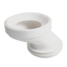 Flomasta  Rigid 25mm Offset Pan Connector White 147mm