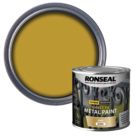 Ronseal 250ml Metallic Gold Gloss Anti Corrosive Metal Paint