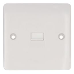 Vimark Pro 1-Gang Master Telephone Socket White