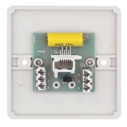 Vimark Pro 1-Gang Master Telephone Socket White