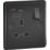 Knightsbridge  13A 1-Gang SP Switched Socket + 4.0A 20W 2-Outlet Type A & C USB Charger Matt Black with Black Inserts