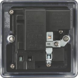 Knightsbridge  13A 1-Gang SP Switched Socket + 4.0A 20W 2-Outlet Type A & C USB Charger Matt Black with Black Inserts