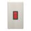Contactum Lyric 45A 1-Gang DP Control Switch Brushed Steel  with Black Inserts