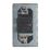 Contactum Lyric 45A 1-Gang DP Control Switch Brushed Steel  with Black Inserts