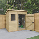 Forest Timberdale 7' 6" x 5' 6" (Nominal) Pent Tongue & Groove Timber Shed