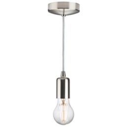 Knightsbridge  Contemporary Pendant Brushed Chrome