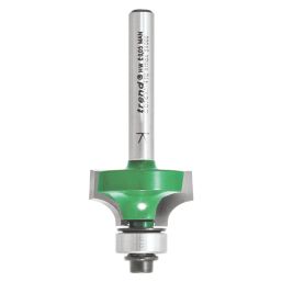 Trend C076X1/4TC 1/4" Shank Double-Flute Rounding-Over Bearing-Guided Router Cutter 25.4mm x 12.7mm