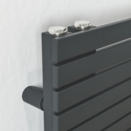 Ximax Watson Open 1185mm x 600mm 1925BTU Anthracite Vertical Towel Radiator