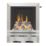 Focal Point Lulworth Stainless Steel Slide Control Inset Gas Full Depth Fire 485mm x 180mm x 585mm