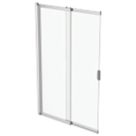 Aqualux  Framed Polished Silver Bath Screen 820 x 1275mm