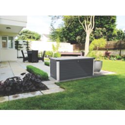 Trimetals  600Ltr 4' 6" x 2' 6" (Nominal) Metal Garden Storage Box with Base Anthracite