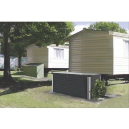 Trimetals  600Ltr 4' 6" x 2' 6" (Nominal) Metal Garden Storage Box with Base Anthracite