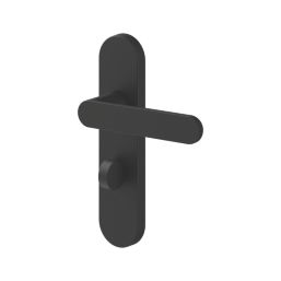 Cooke & Lewis Maugan WC Lever on Backplate Door Handles Pair Matt Black