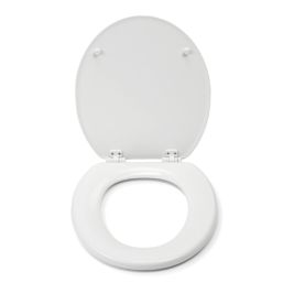 Croydex Abberton  Toilet Seat Moulded Wood White