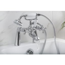 Bristan Colonial Chrome-Plated 260mm Deck Mounted Dual Control Manual Shower Mixer Tap