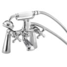 Bristan Colonial Chrome-Plated 260mm Deck Mounted Dual Control Manual Shower Mixer Tap