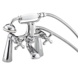 Bristan Colonial Chrome-Plated 260mm Deck Mounted Dual Control Manual Shower Mixer Tap