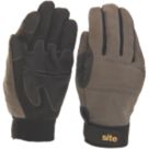Site  Full-Hand Performance Gloves Grey / Black Large