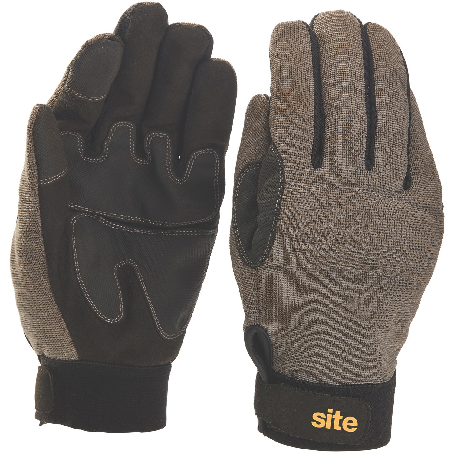 Site Full-Hand Performance Gloves Grey/Black Large (515FR)