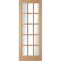 Jeld-Wen  15-Clear Light Unfinished Oak Veneer Wooden Traditional Internal Door 1981mm x 686mm