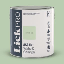 LickPro Max+ 2.5Ltr Green 13 Matt Emulsion  Paint