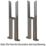 Reina 270mm Raw Steel Lacquer 2 Column Radiator Feet 2 Pack