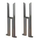 Reina 270mm Raw Steel Lacquer 2 Column Radiator Feet 2 Pack
