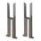 Reina 270mm Raw Steel Lacquer 2 Column Radiator Feet 2 Pack