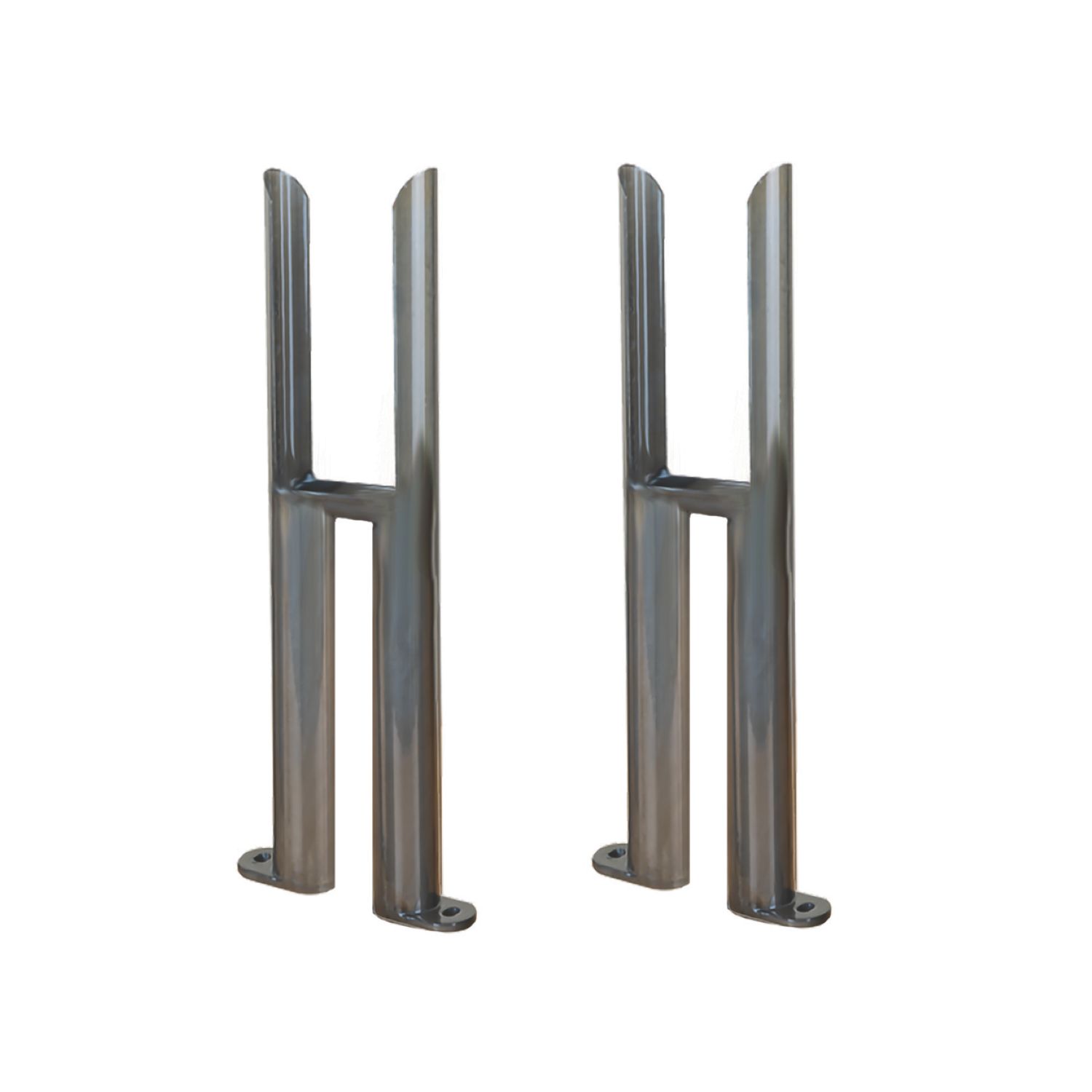 Reina 270mm Raw Steel Lacquer 2 Column Radiator Feet 2 Pack (515LG)