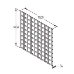 Forest  Softwood Square Trellis 6' x 6' 10 Pack