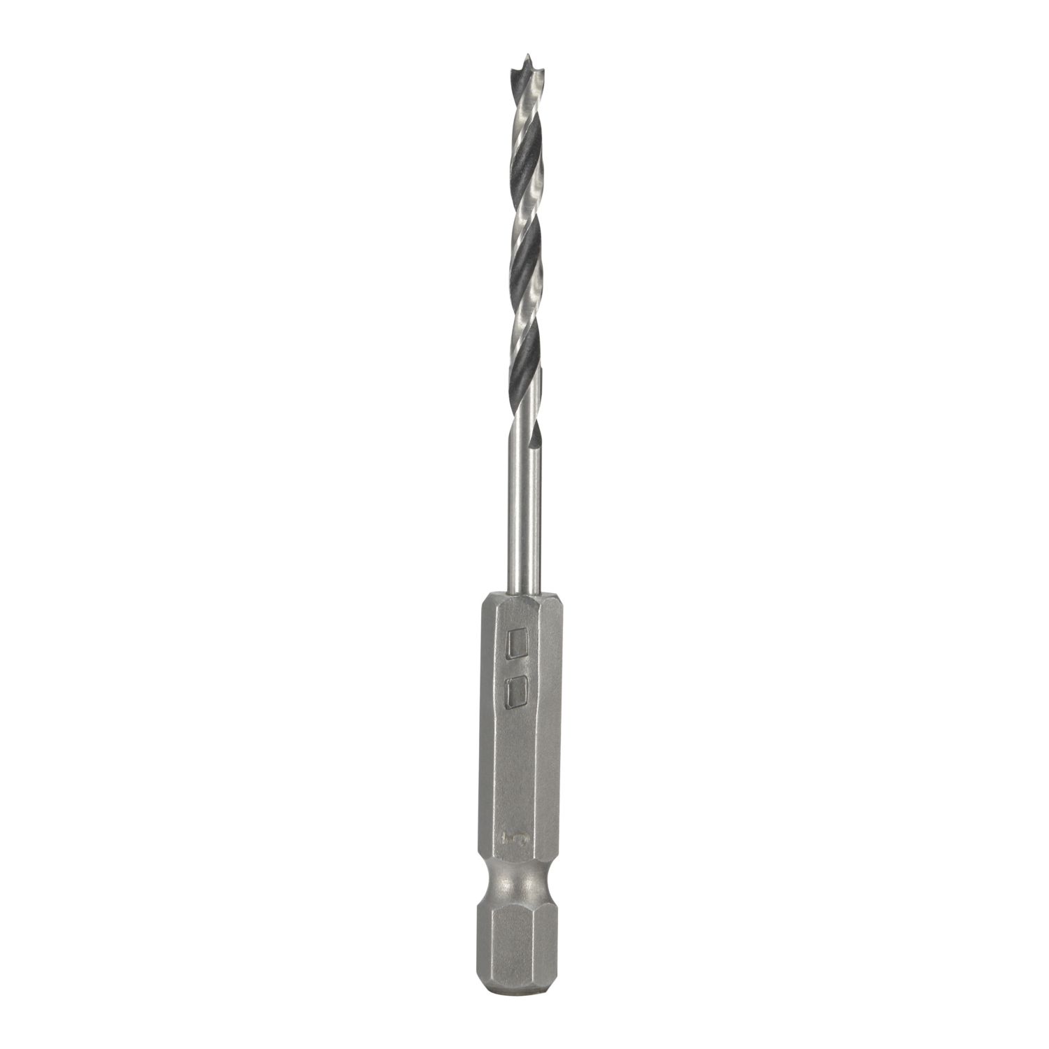 Titan Hex Shank Double-Flute Brad Point Wood Drill Bit 3mm x 79mm (515PT)