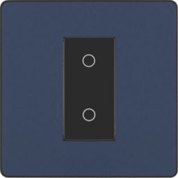 British General Evolve 1-Gang 2-Way LED Single Master Trailing Edge Touch Dimmer Switch  Blue with Black Inserts