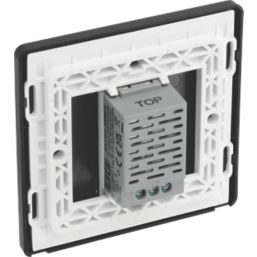 British General Evolve 1-Gang 2-Way LED Single Master Trailing Edge Touch Dimmer Switch  Blue with Black Inserts