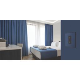 British General Evolve 1-Gang 2-Way LED Single Master Trailing Edge Touch Dimmer Switch  Blue with Black Inserts