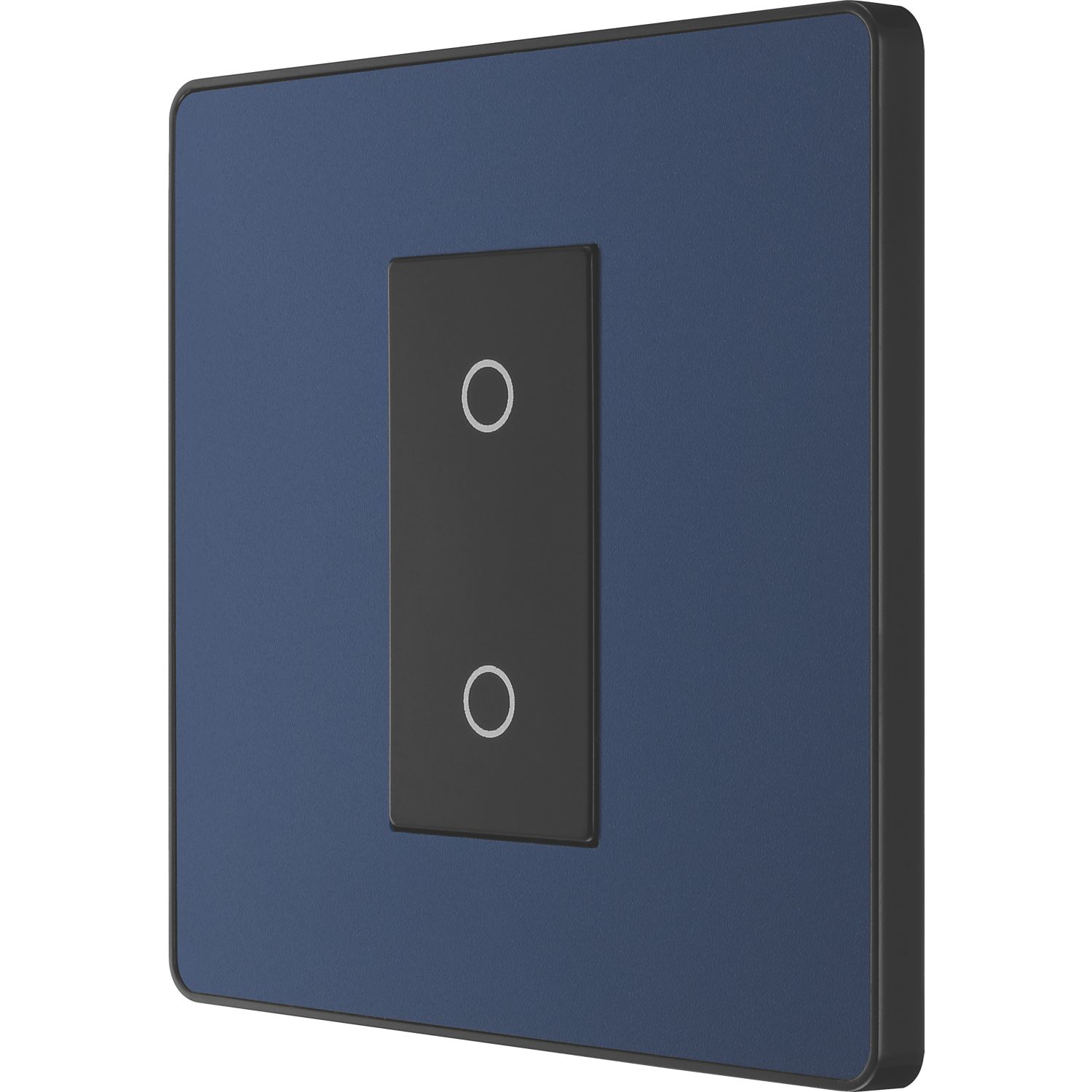 British General Evolve 1-Gang 2-Way LED Single Master Trailing Edge Touch Dimmer Switch Blue with Black Inserts (515PY)