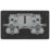 British General Evolve 13A 2-Gang SP Switched Socket Copper  with Black Inserts