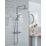 Bristan Buzz2 Rear-Fed Exposed Chrome Thermostatic Bar Mixer Shower with Adjustable Riser Kit & Diverter
