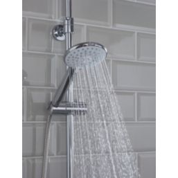 Bristan Buzz2 Rear-Fed Exposed Chrome Thermostatic Bar Mixer Shower with Adjustable Riser Kit & Diverter