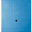 Gliderol Georgian 8' x 7' Non-Insulated Frameless Steel Up & Over Garage Door Light Blue