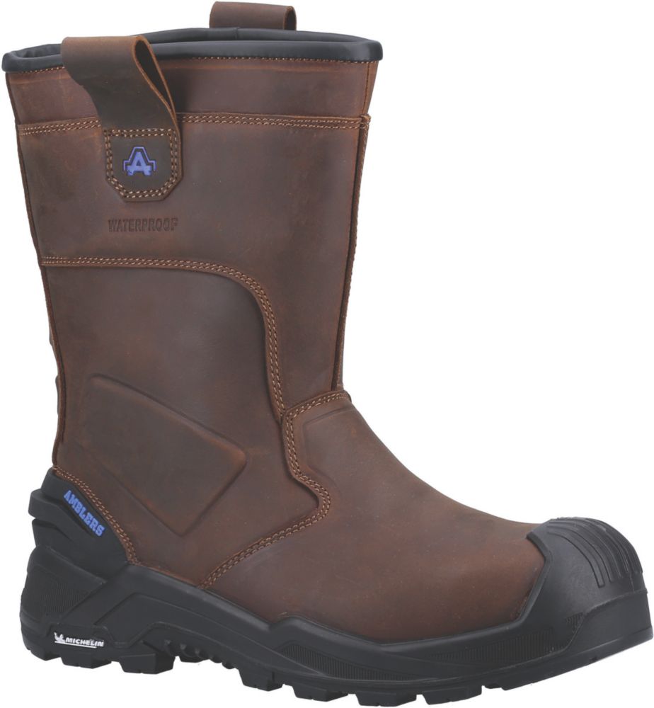 Amblers 983C Conqueror Size 8 Brown Waterproof Safety Rigger Boots ...