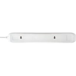 Masterplug 13A 6-Gang Unswitched  Extension Lead White 1m