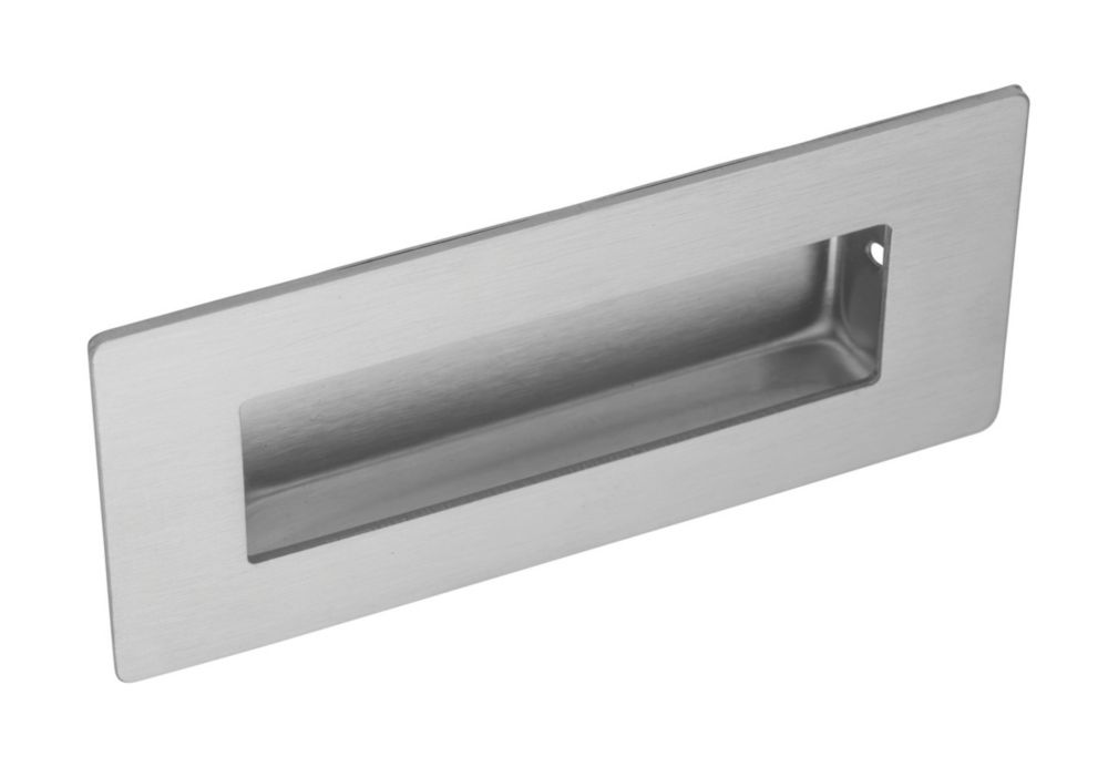 Ferarro Round Stainless Steel Flush Pull - Concealed Screw Fix - Big Chrome (70mm) For Interior Doors