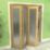 Green & Taylor  3-Door 1-Frosted Light Satin Lacquered Oak Wooden Shaker Internal Bi-Fold Fully Finished Door 2060mm x 1794mm