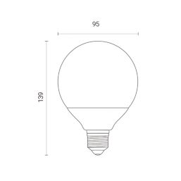 4lite WiZ E27 G95 RGBW LED Light Bulb 11W 1105lm