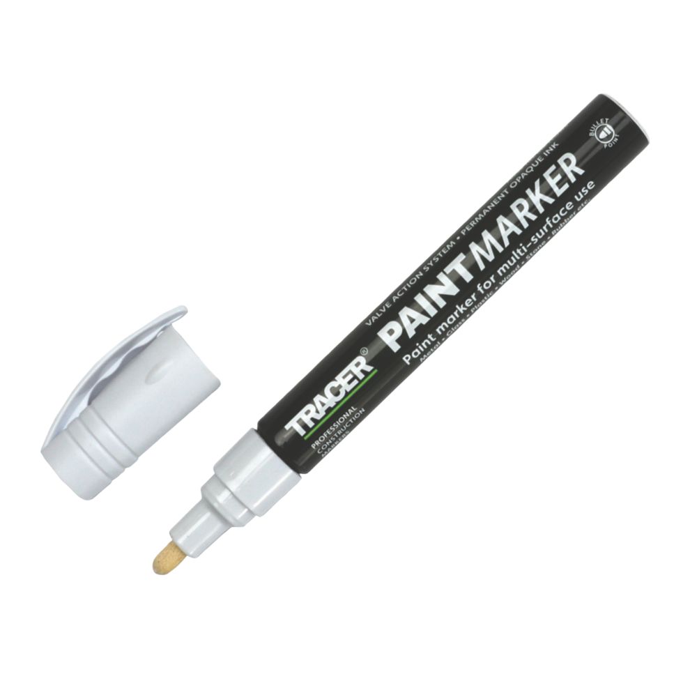 White permanent store marker