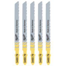 Milwaukee  4932346079 Wood Jigsaw Blades 75mm 5 Pack