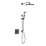 Mira Evoco Rear-Fed Concealed Matt Black Thermostatic Built-In Mixer Shower