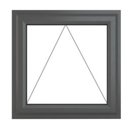 Crystal  Top Opening Clear Double-Glazed Casement Anthracite on White uPVC Window 610mm x 610mm