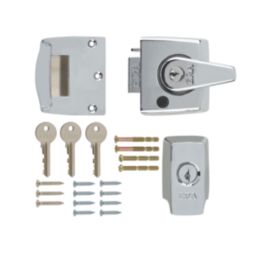 ERA 1830-37-1  Double Locking Night Latch Polished Chrome 40mm Backset